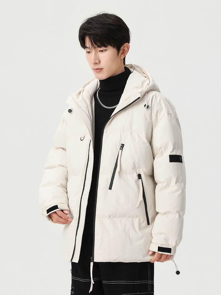 Multi-Color Warm Thickened Casual Youth Vitality Hooded Cotton-padded Coat